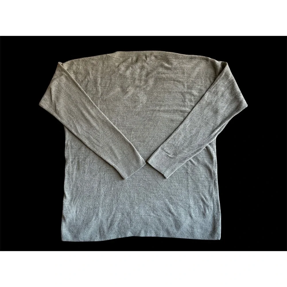 BAREFOOT DREAMS CozyChic Ultra Lite Mens L Gray Long Sleeve Crew‎ Neck Sweater